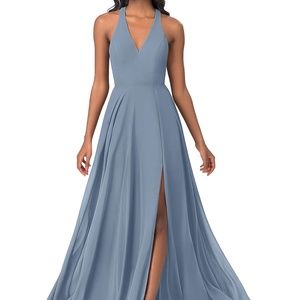 Azazie Amalfi Bridesmaid Dress in Dusty Blue